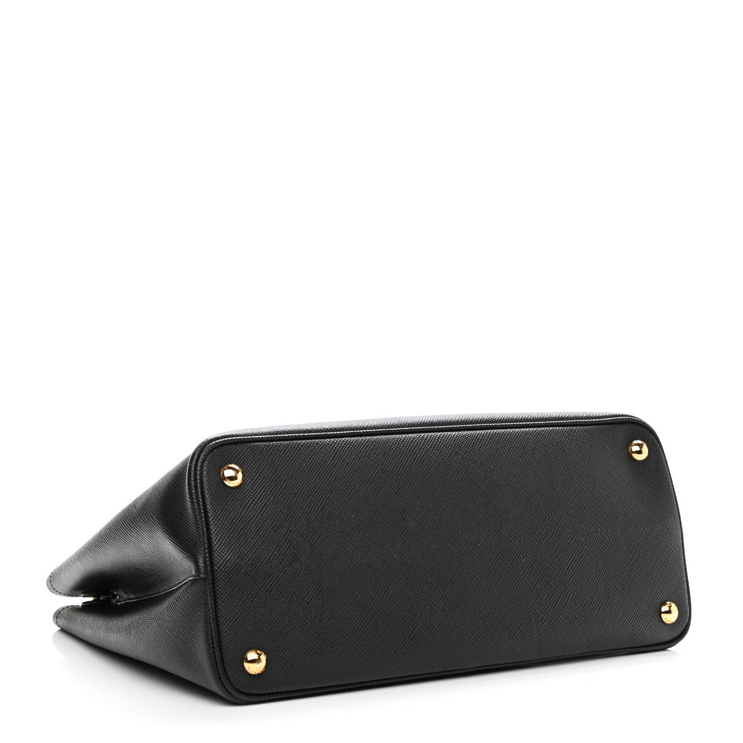 Prada Saffiano Cuir Medium Double Bag Black Fuoco 4 of 14