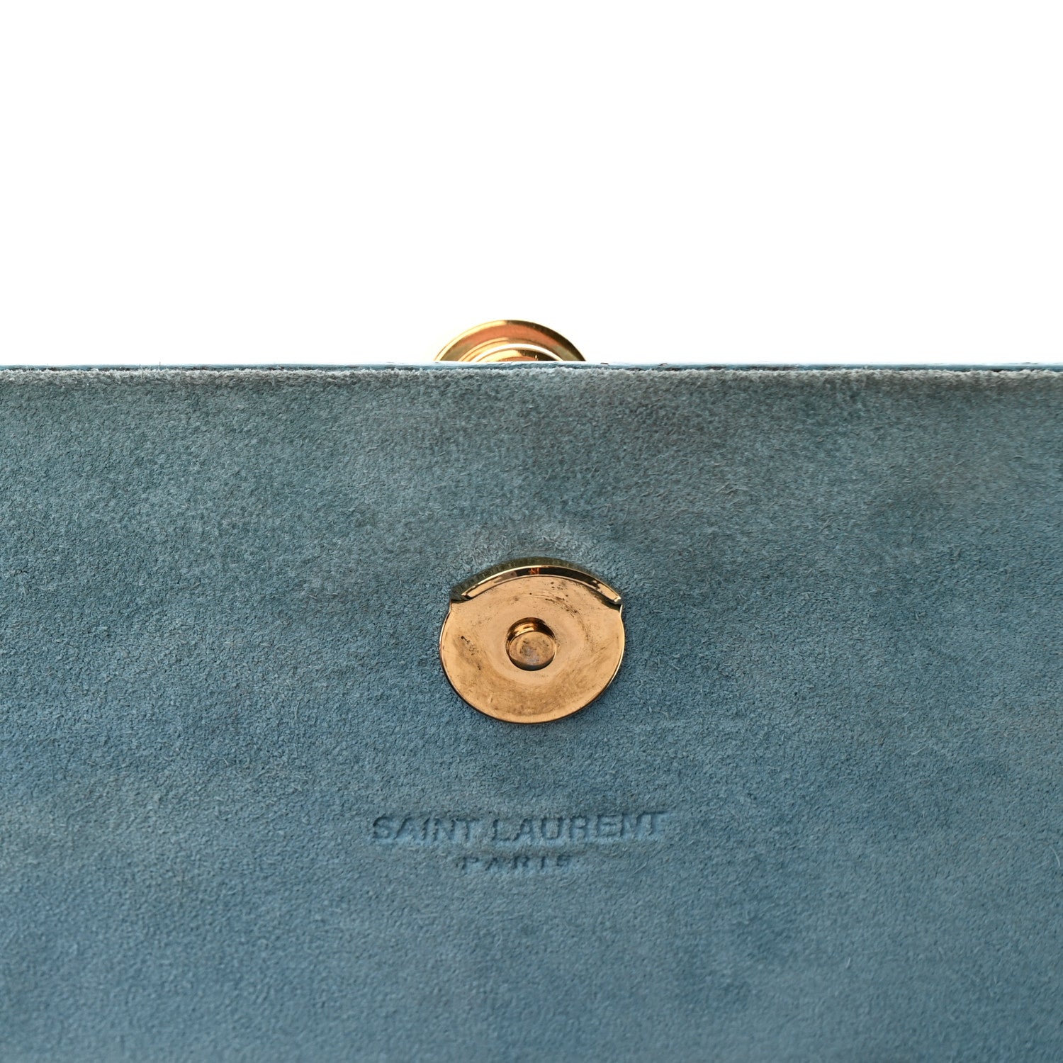 Saint Laurent Smooth Calfskin Small Classic Monogram Kate Tassel Satchel Turquoise 14 of 14