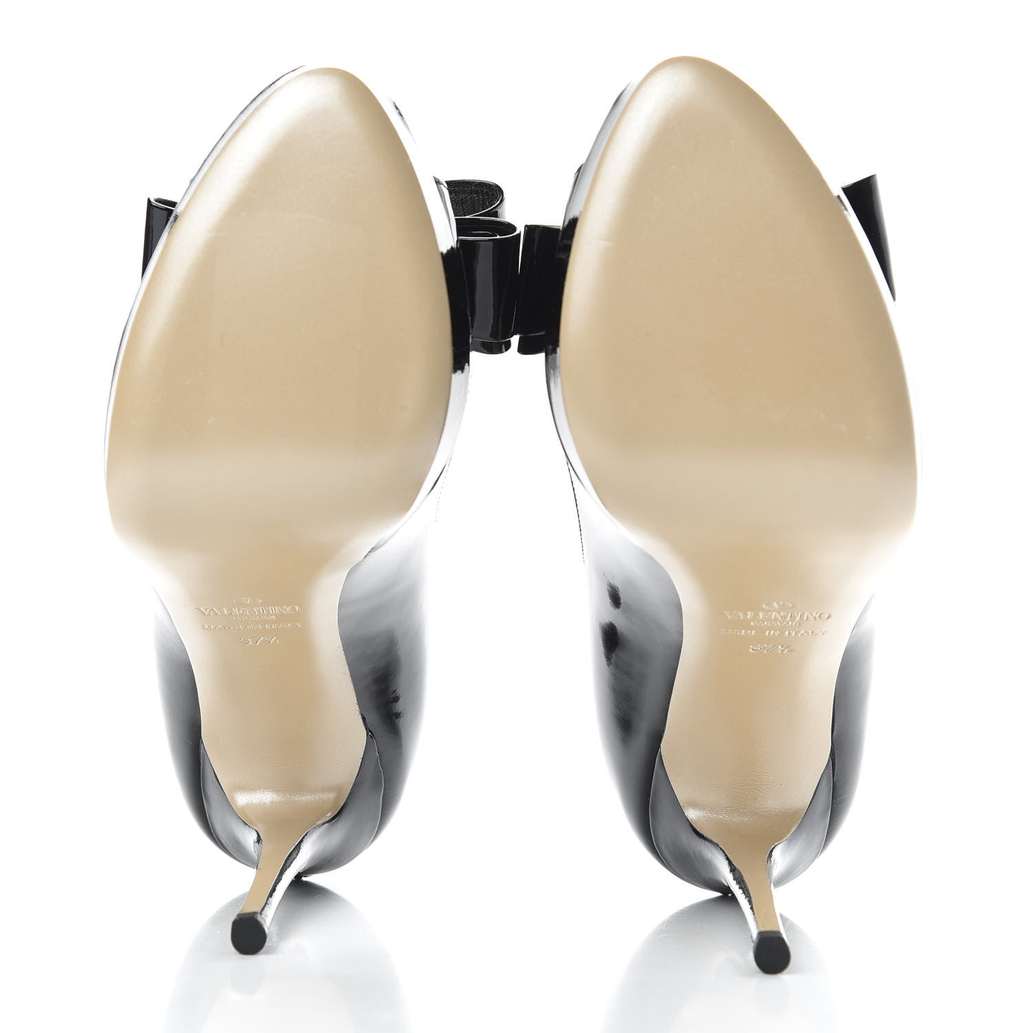 Valentino Garavani Patent Couture Bow Peep Toe 30/125mm Platform Pumps 37.5 Black 5 of 8