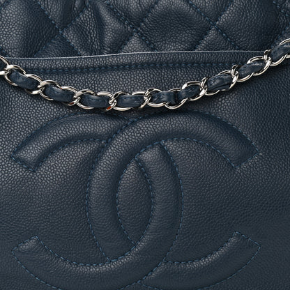Chanel Caviar Timeless CC Soft Tote Navy Blue 8 of 10