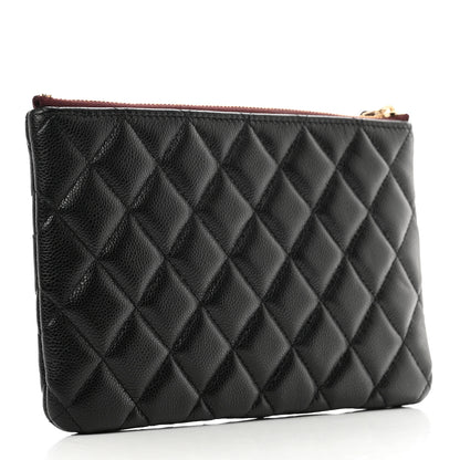 Chanel Caviar Quilted Cosmetic Case Black 3 of 8