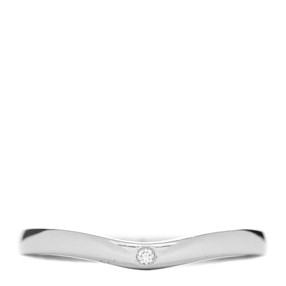 Cartier Platinum 3 Diamond Ballerine Wedding Band Ring 49 4.75 1 of 4