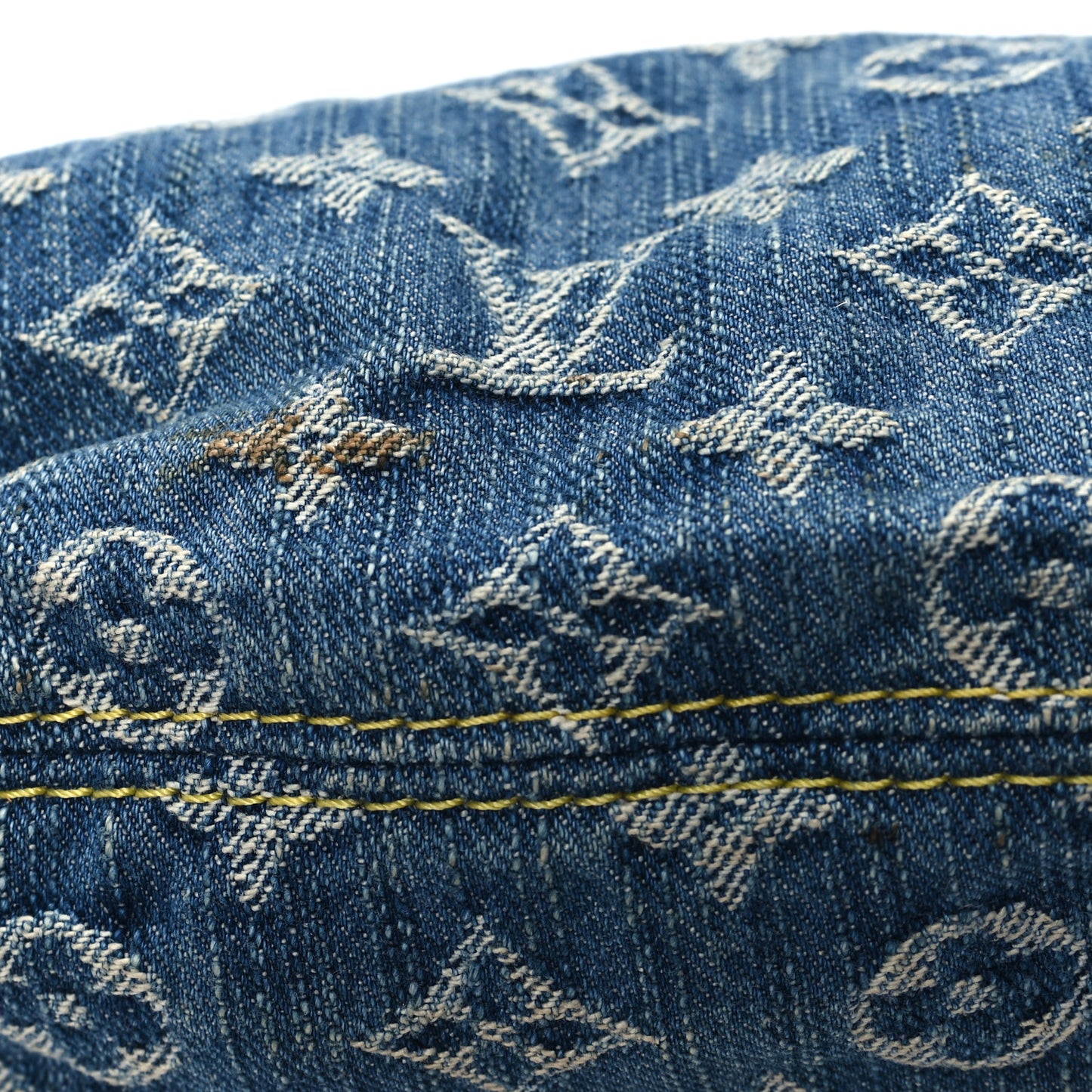 Monogram Denim Mini Pleaty Blue