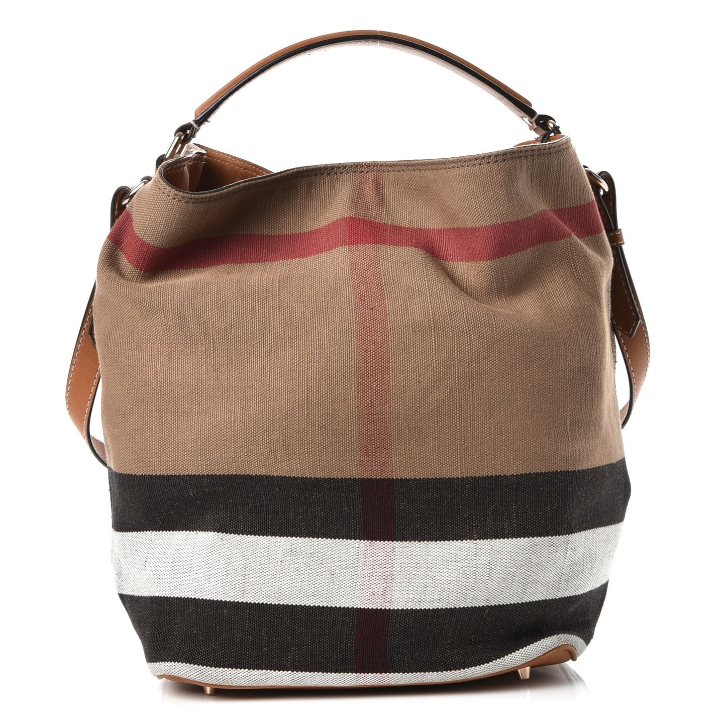 Canvas Mega Check Medium Ashby Hobo Saddle Brown