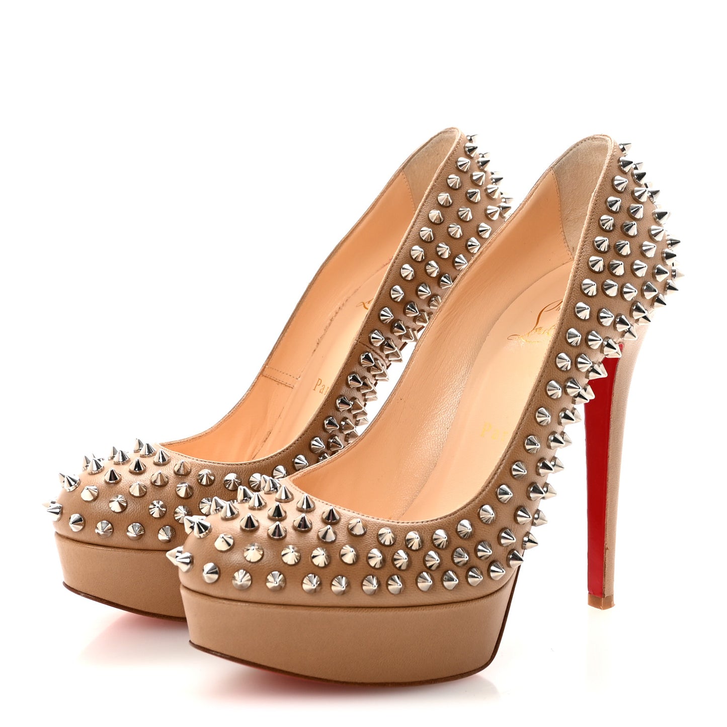 Nappa Bianca Spikes 140 Pumps 37.5 Corde Silver
