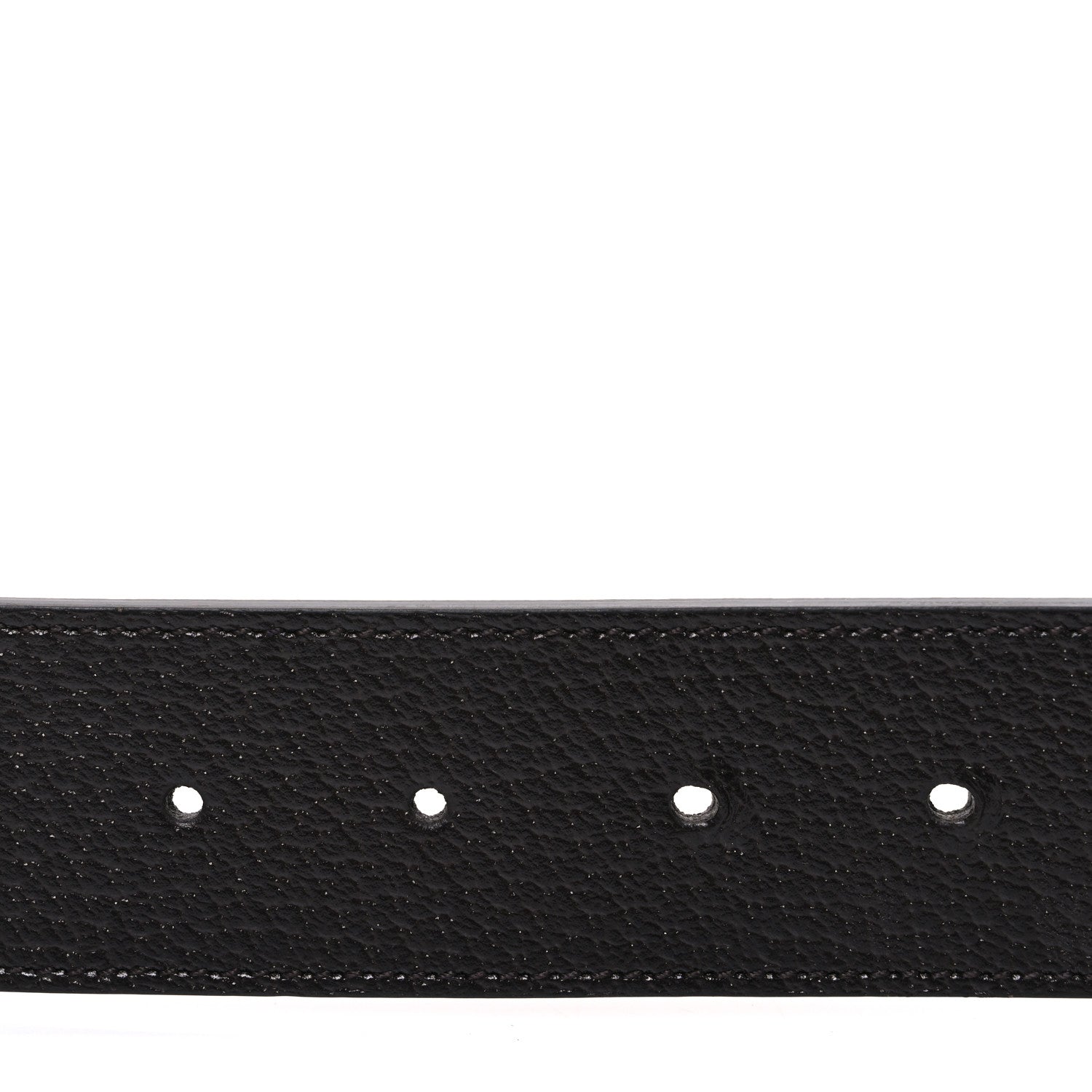 Gucci Textured Calfskin Double G 40mm Belt 80 32 Dark Cocoa 3 of 4