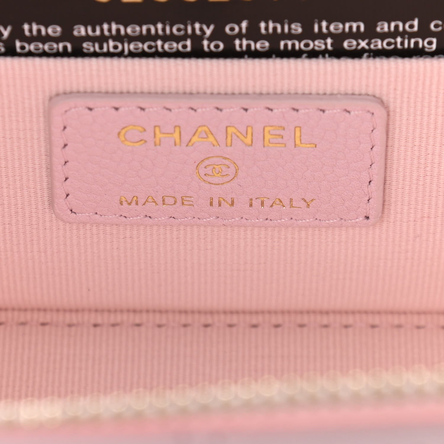 Chanel Caviar Quilted Small Tiny CC Vanity Case With Chain Light Pink 6 of 11