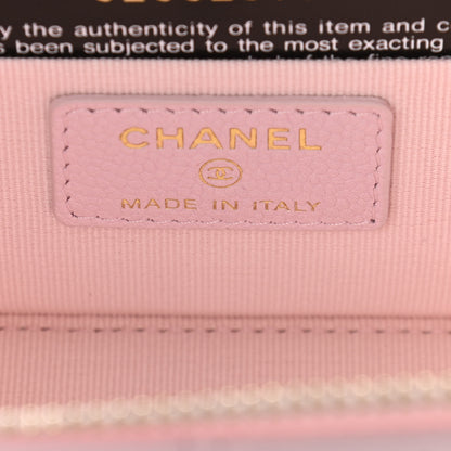 Chanel Caviar Quilted Small Tiny CC Vanity Case With Chain Light Pink 6 of 11