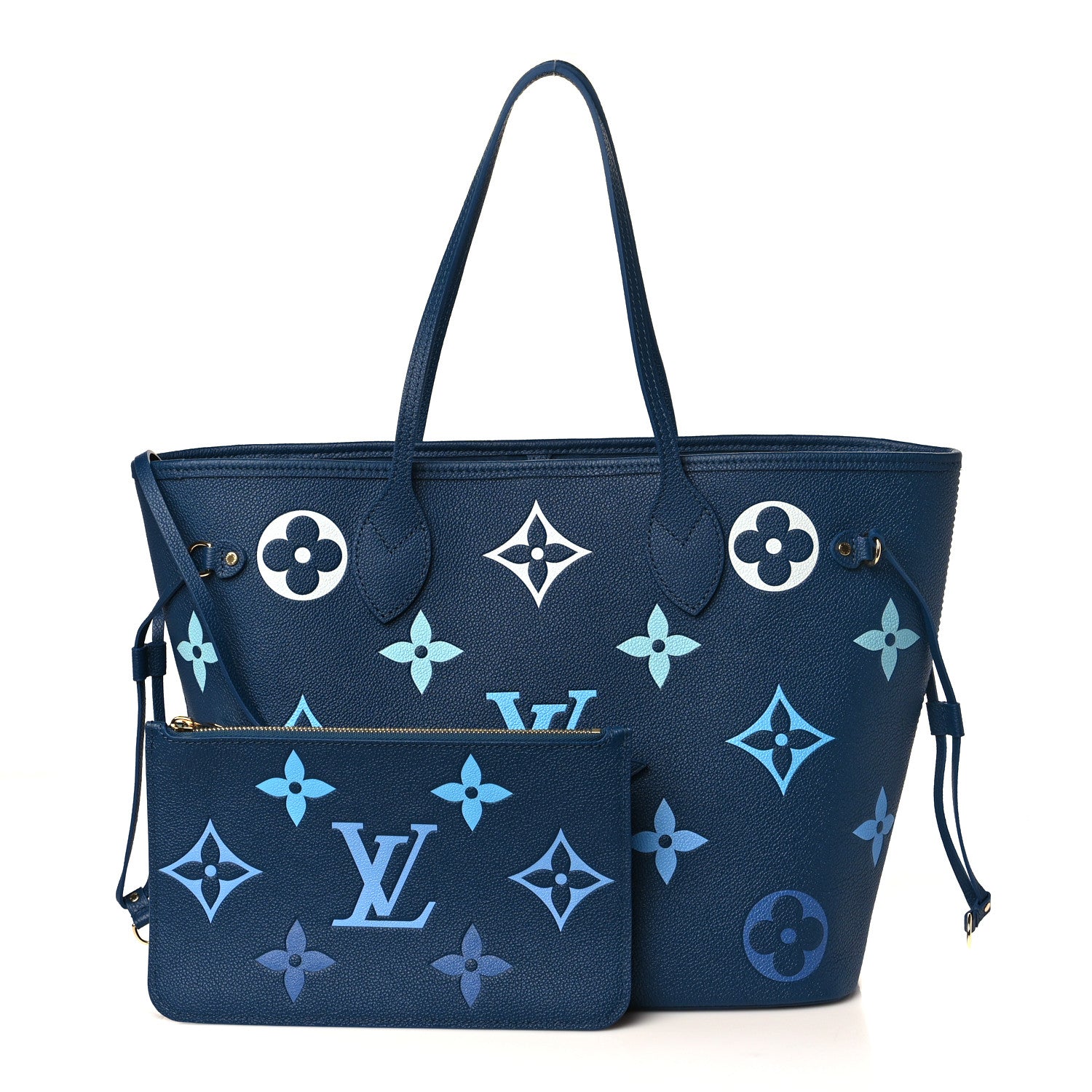 Louis Vuitton Empreinte Monogram Giant Neverfull MM Degrade Bleu 1 of 9