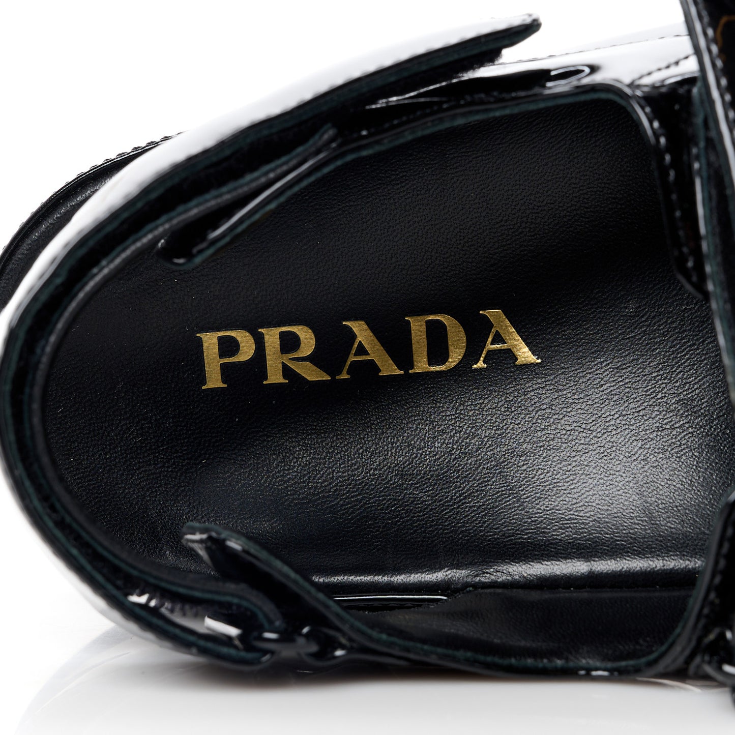 Patent Quilted Padded Slingback Sandals 40 Black