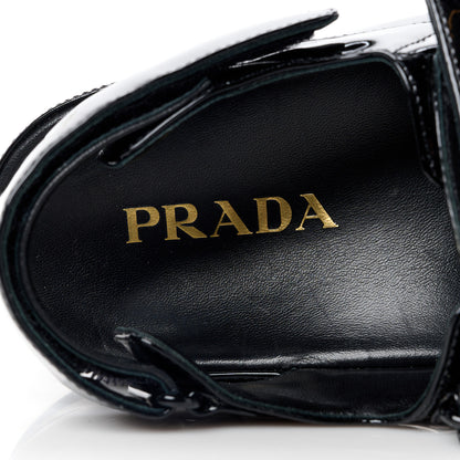 Prada Patent Quilted Padded Slingback Sandals 40 Black 7 of 9