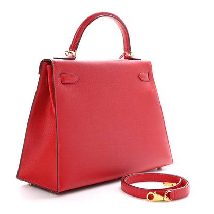 Hermes Epsom Kelly Sellier 32 Rouge Casaque 3 of 11