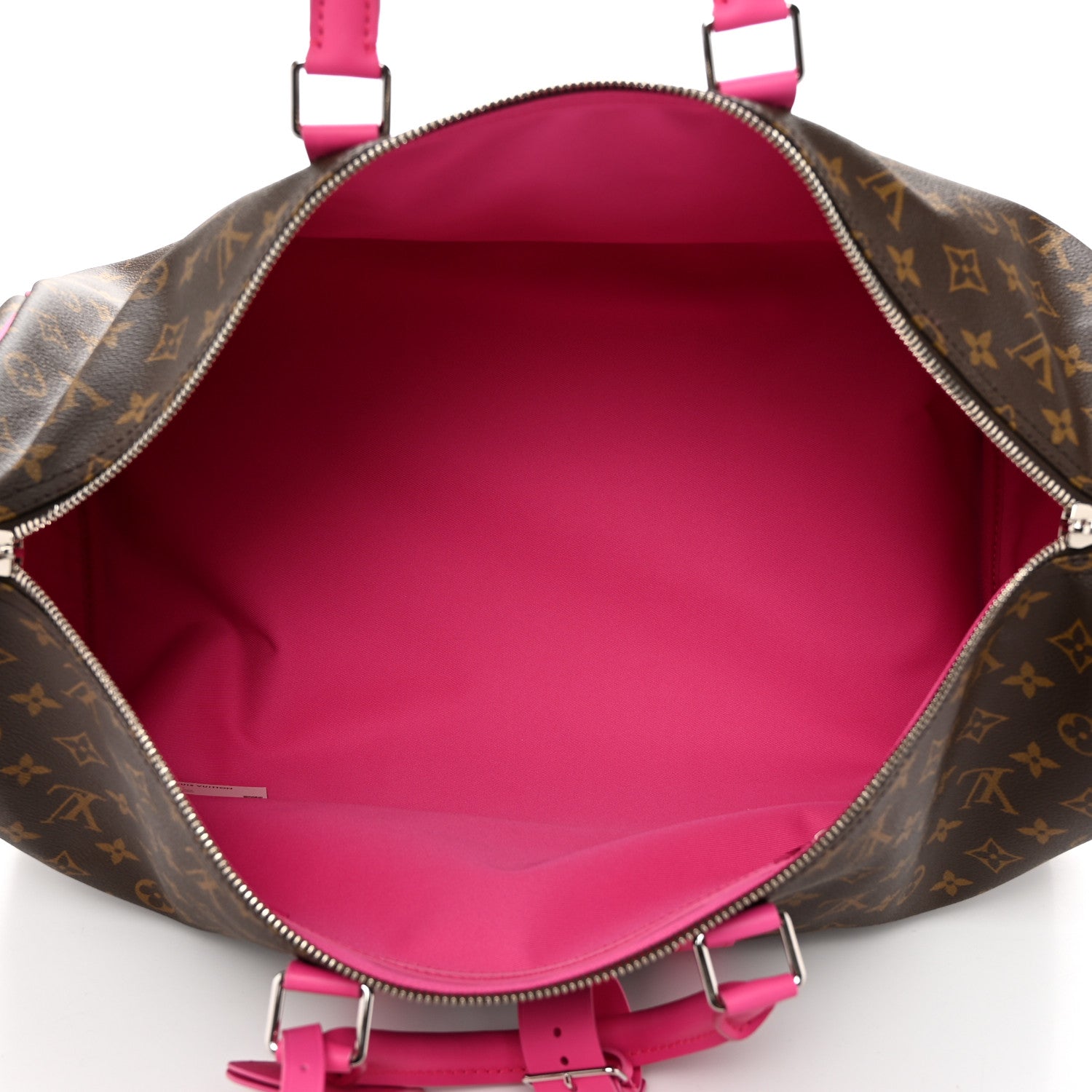 Louis Vuitton Monogram Macassar Keepall Bandouliere 50 Fuchsia 4 of 10