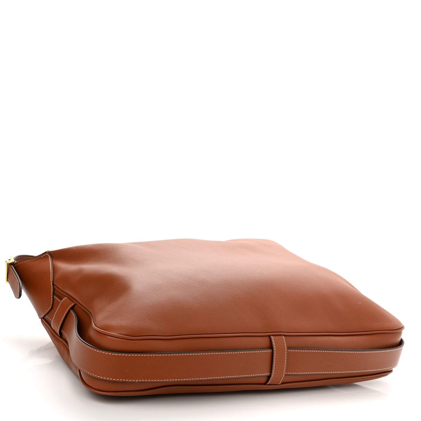 Supple Calfskin Large Romy Shoulder Bag Tan