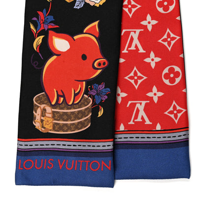 Louis Vuitton Silk Monogram Superstition Bandeau Black 4 of 4