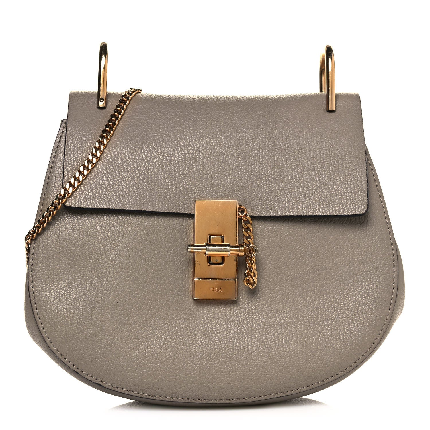 Chloe Grained Lambskin Drew Shoulder Bag Motty Grey 1 of 11