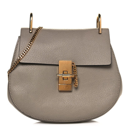 Chloe Grained Lambskin Drew Shoulder Bag Motty Grey 1 of 11
