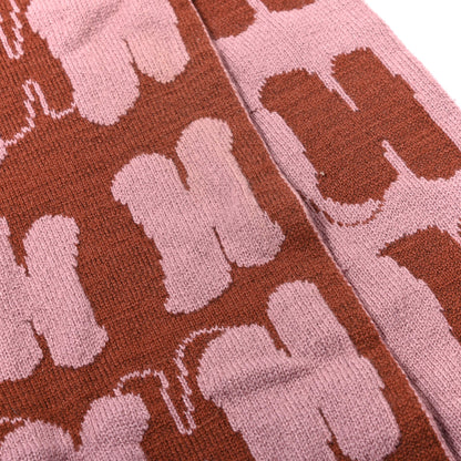 Hermes Cashmere Knit Logo Scarf 4 of 8