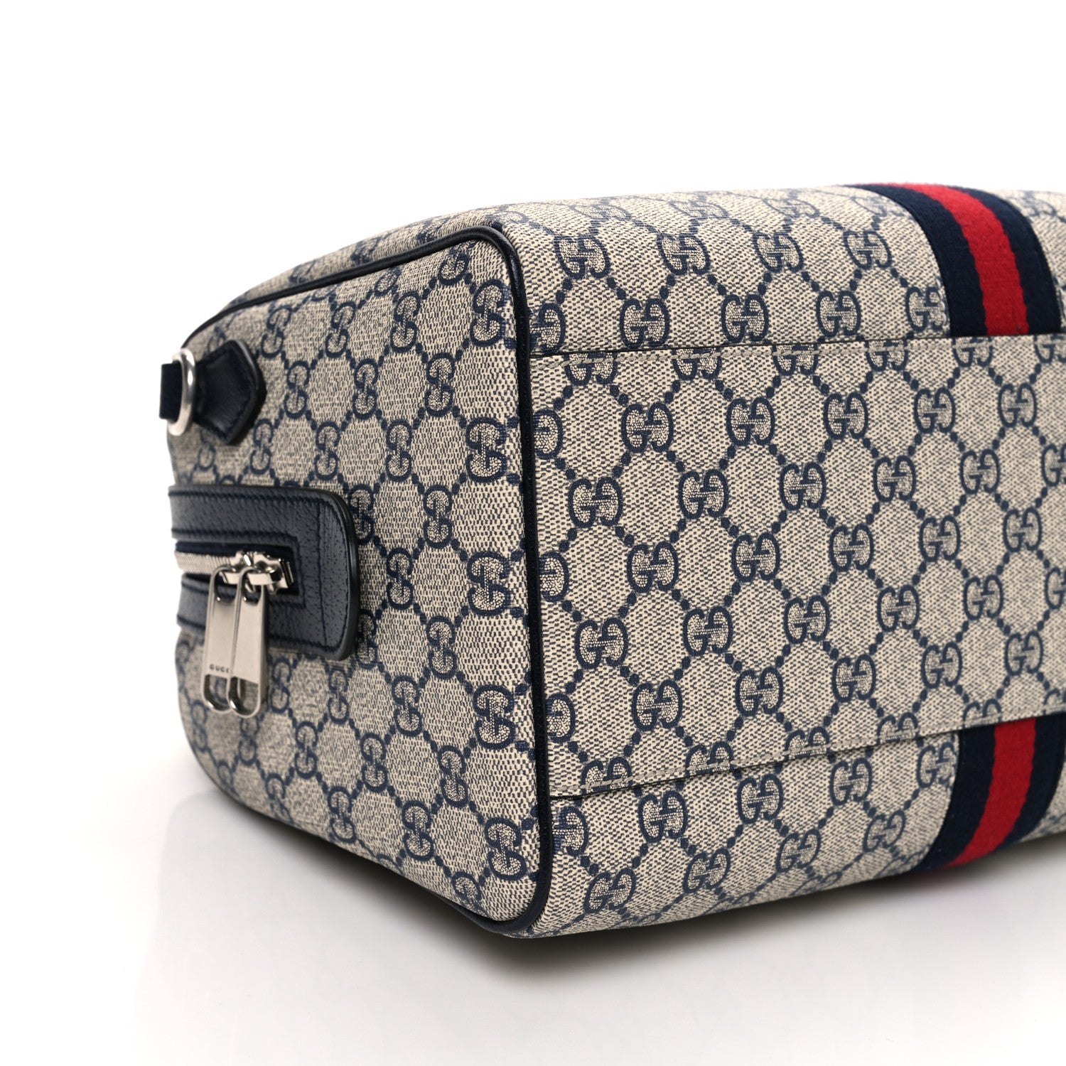 Gucci GG Supreme Monogram Web Ophidia Boston Beige Blue 9 of 10