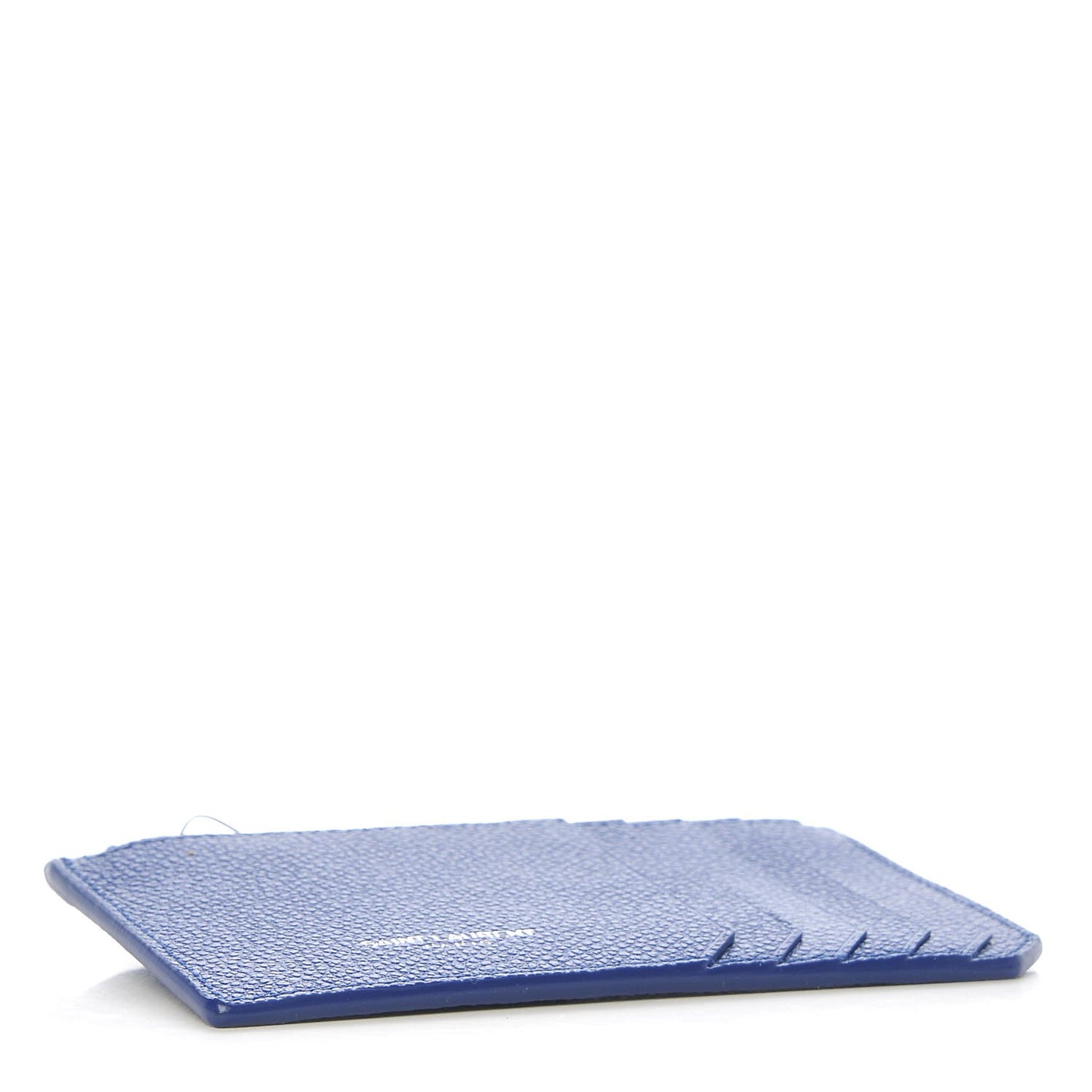 Grained Calfskin 5 Fragments Zip Pouch Card Holder Ultramarine
