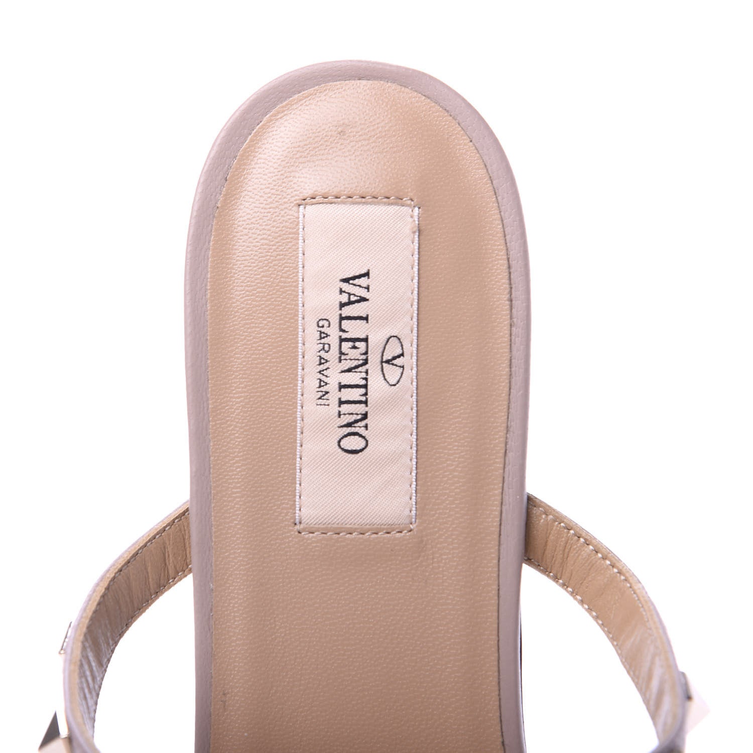 Valentino Garavani Nappa Rockstud Flat Cage Mules 39.5 Opal Grey Poudre 6 of 9