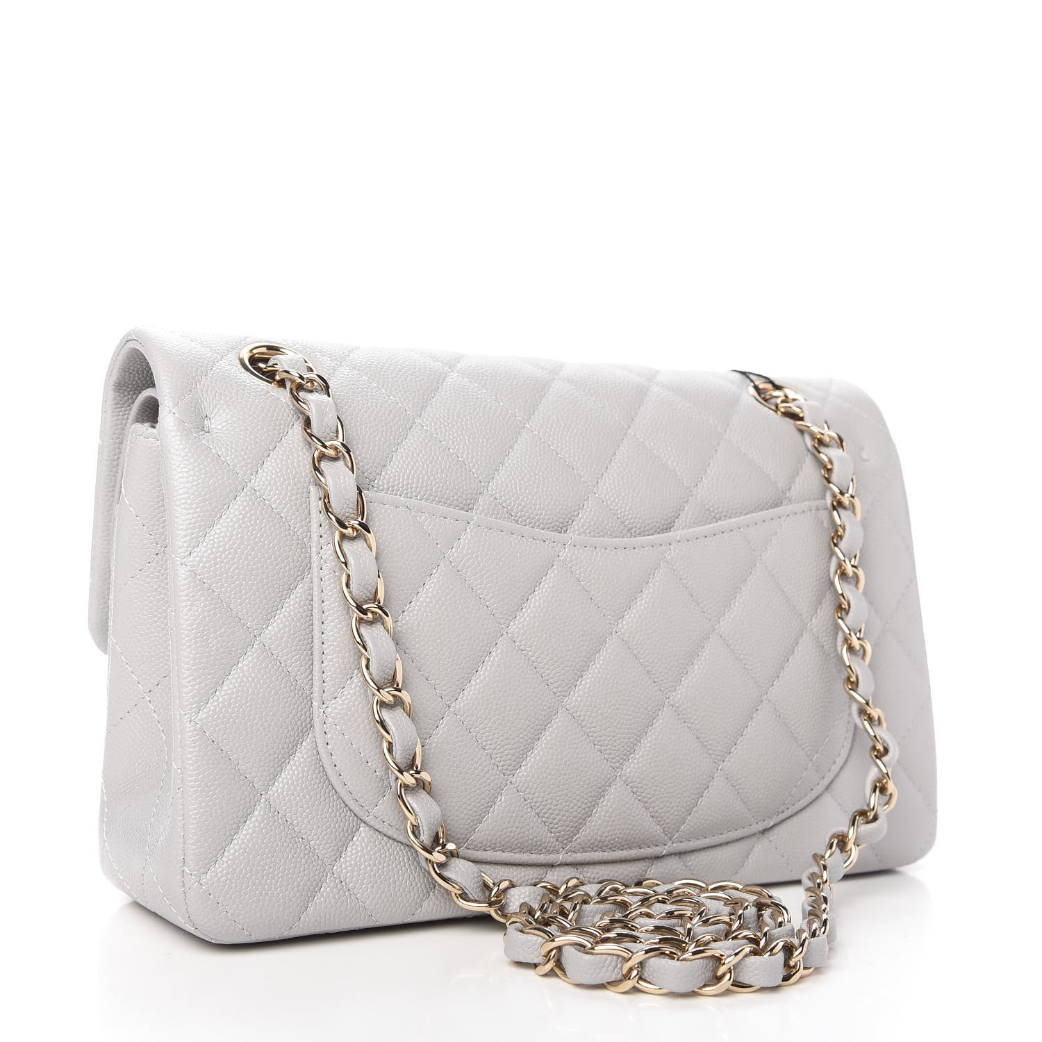 Chanel Caviar Quilted Small Double Flap Grey 3 of 11
