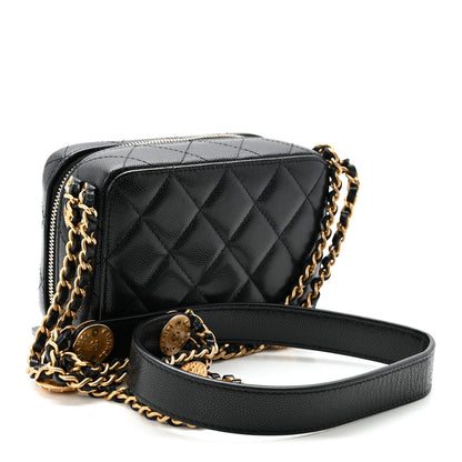 Chanel Caviar Quilted Twist Your Buttons Clutch With Chain Black 3 of 10