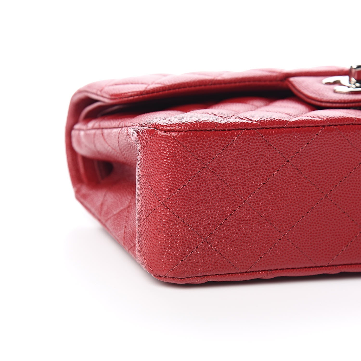 Chanel Caviar Quilted Small Double Flap Red 8 of 10