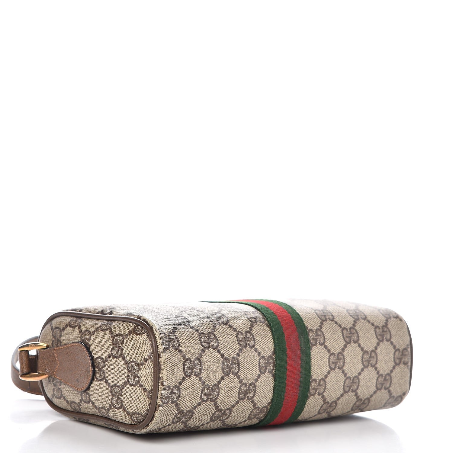 Gucci Coated Canvas Monogram Web Small Shoulder Bag Brown 4 of 16