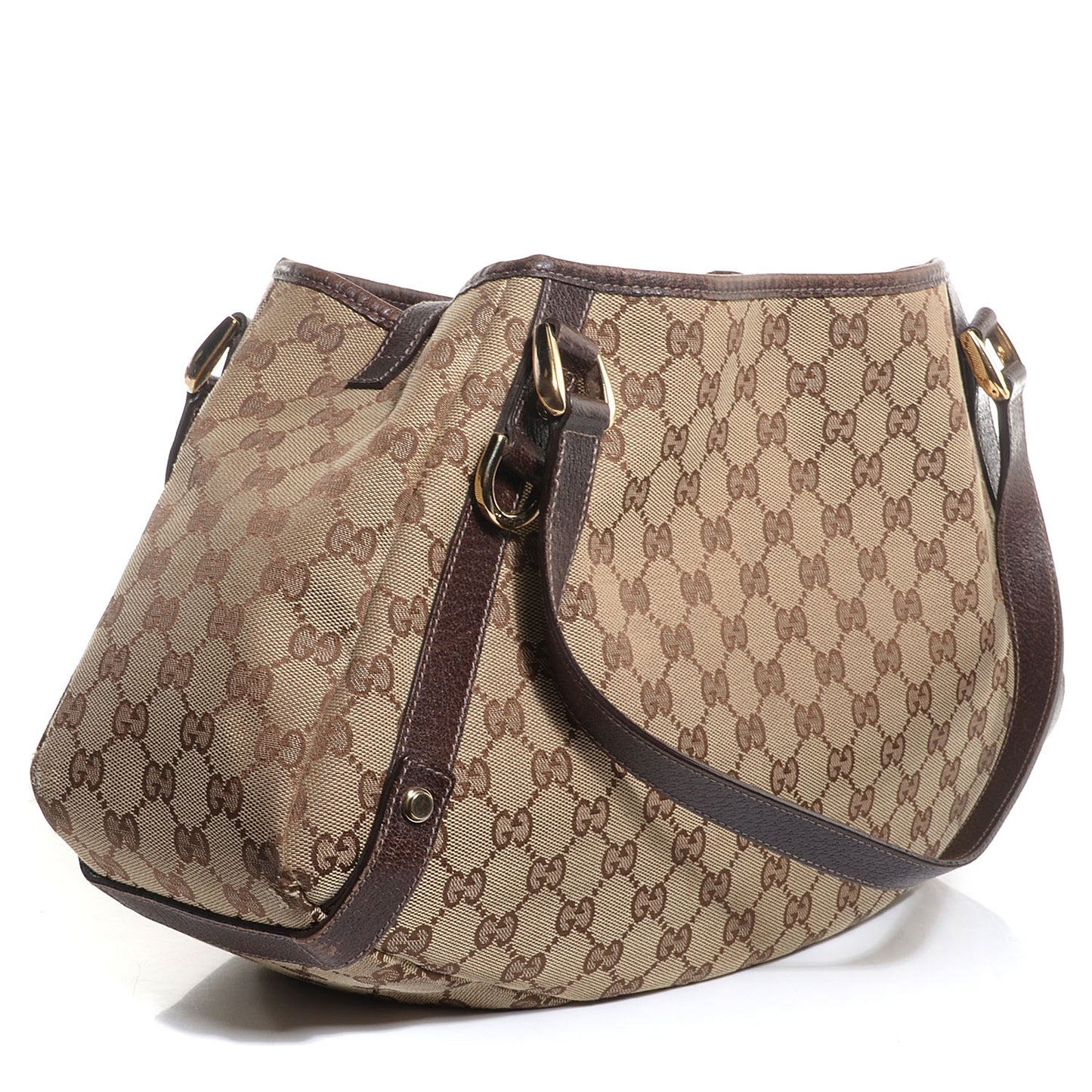 Monogram Medium Abbey Shoulder Bag Dark Brown