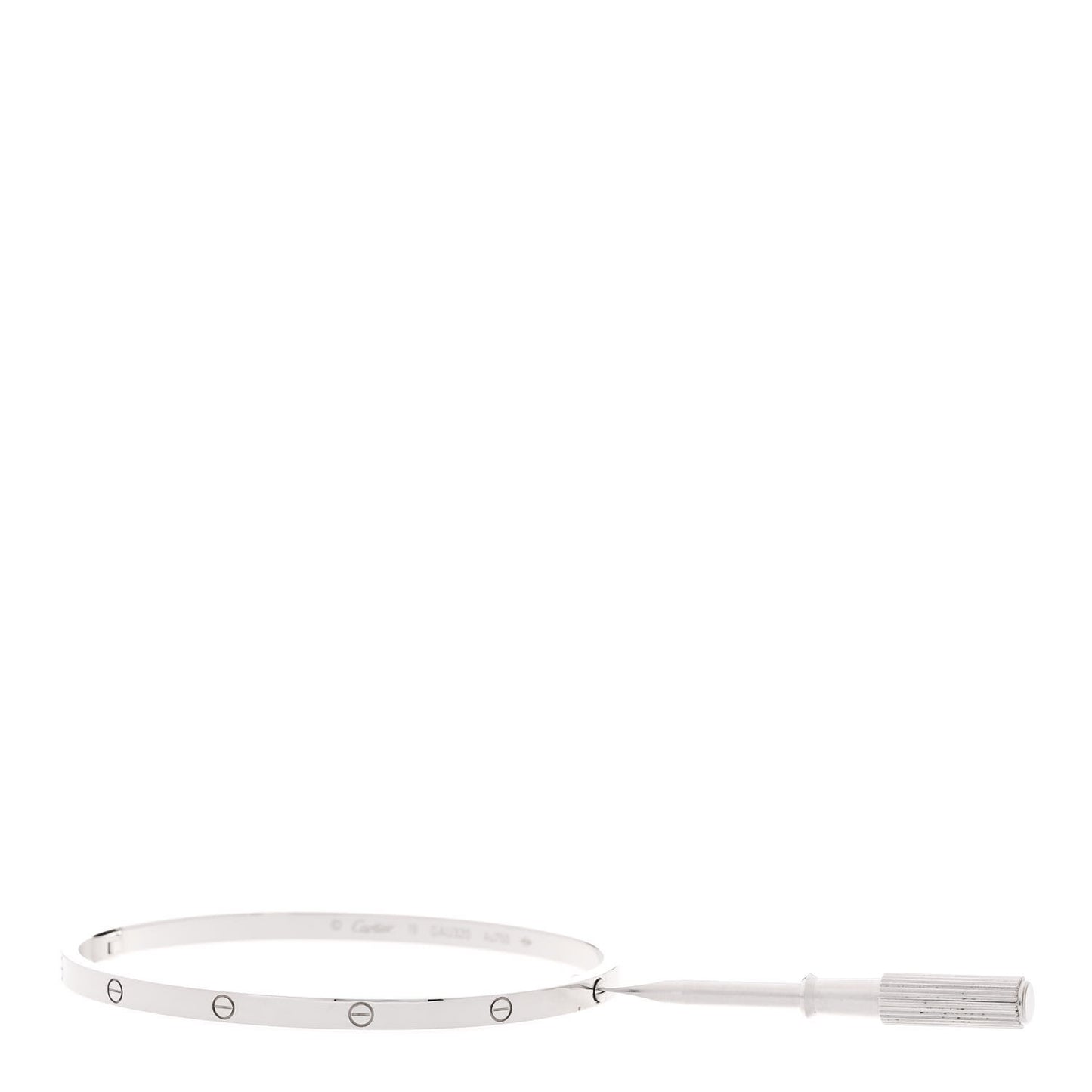 18K White Gold Small LOVE Bracelet 19