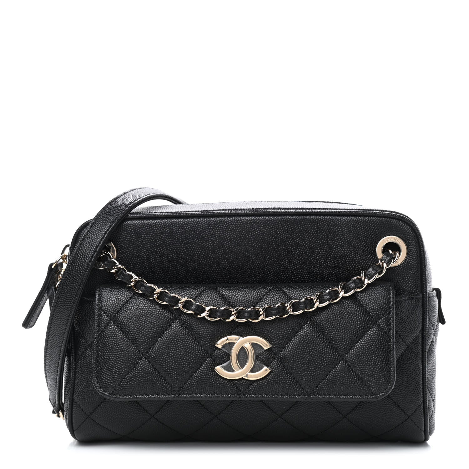 Chanel Caviar Quilted Small In & Out Camera Case Black 1 of 10