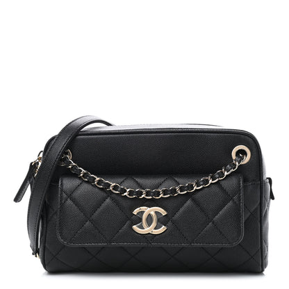 Chanel Caviar Quilted Small In & Out Camera Case Black 1 of 10