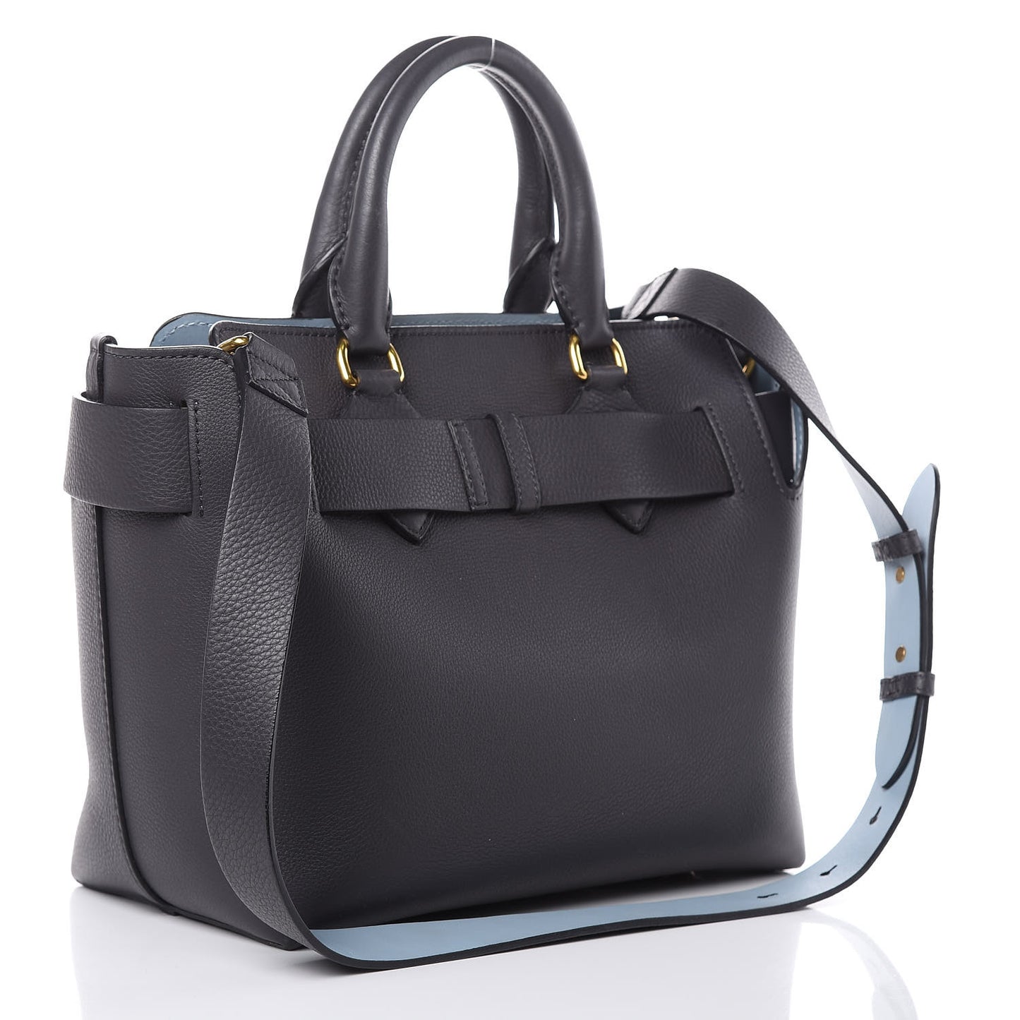 Soft Grain Calfskin Small Belt Bag Charcoal Grey
