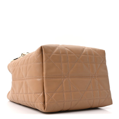 Christian Dior Calfskin Macrocannage Small Toujours Vertical Tote Tan 3 of 10