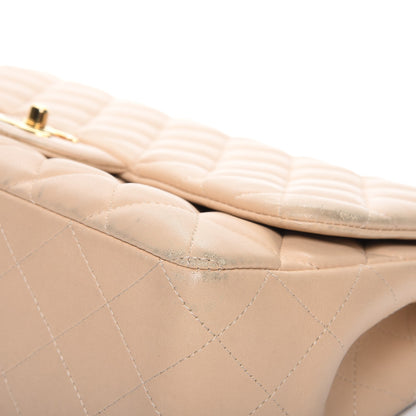 Chanel Lambskin Quilted Jumbo Single Flap Beige 9 of 19