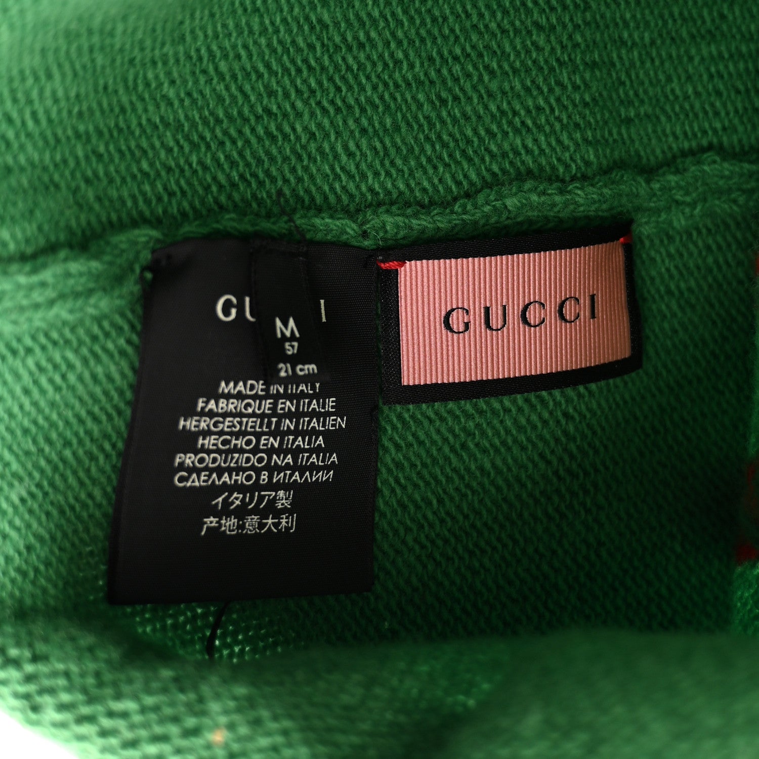 Gucci Wool GucciGhost Beanie Hat M Green Red 5 of 5