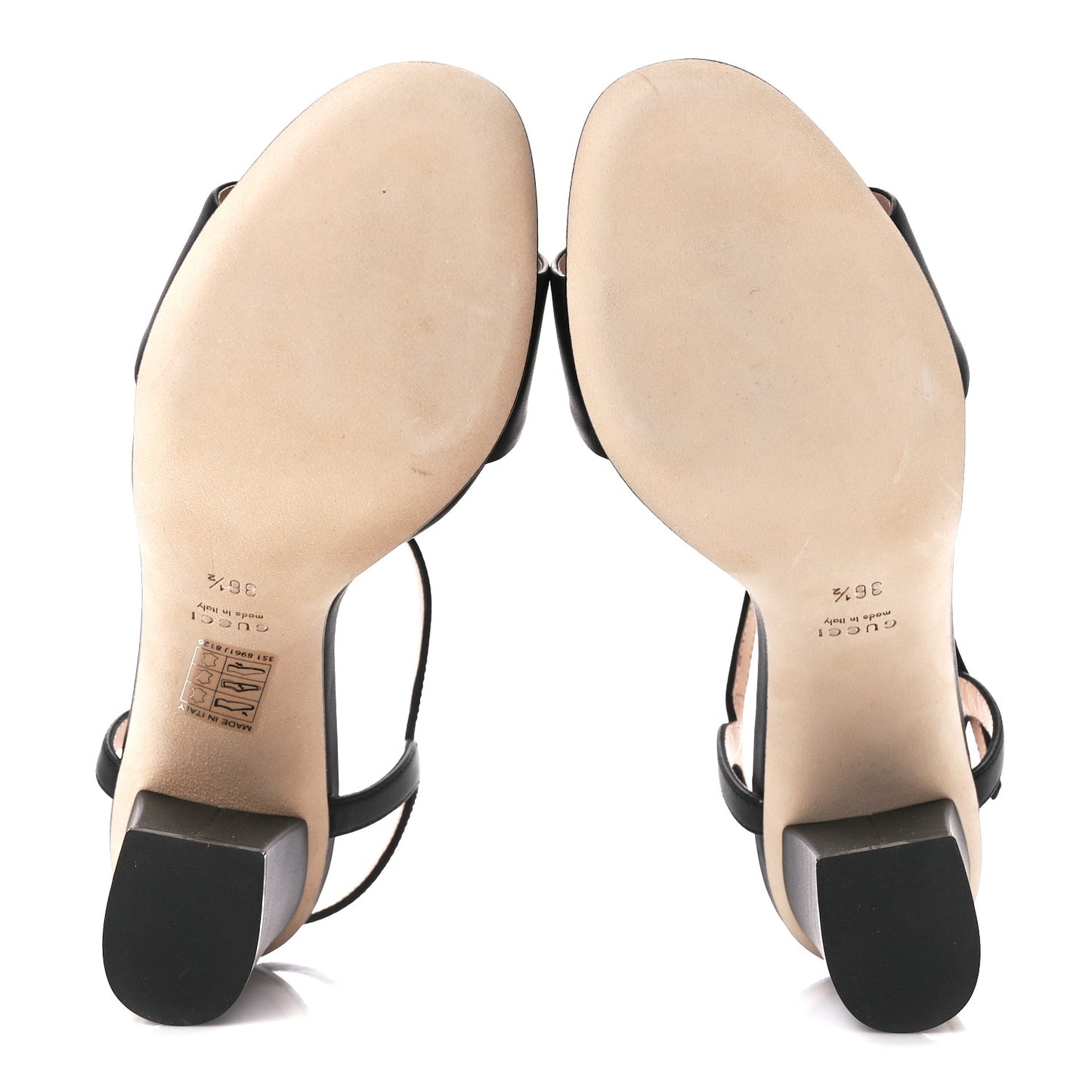 Calfskin Miro Soft Horsebit Mid Heel Sandals 36.5 Black