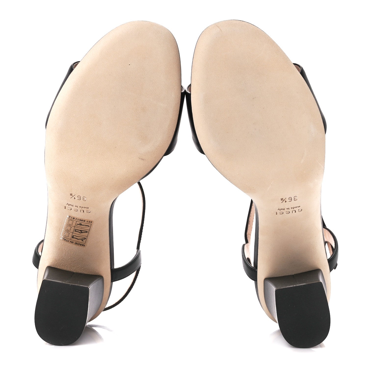 Gucci Calfskin Miro Soft Horsebit Mid Heel Sandals 36.5 Black 5 of 11