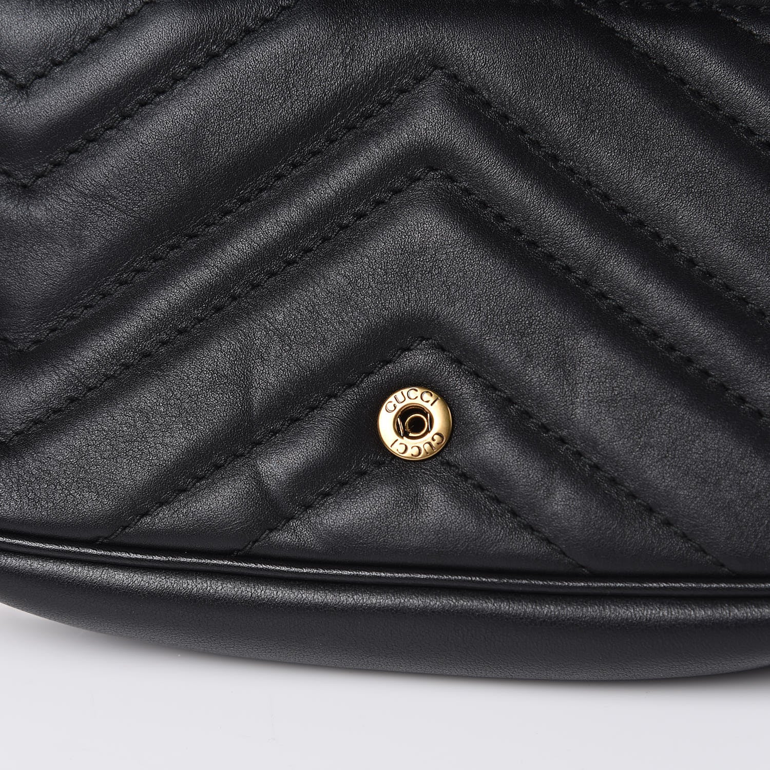 Gucci Calfskin Matelasse Super Mini GG Marmont Shoulder Bag Black 11 of 13