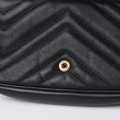 Gucci Calfskin Matelasse Super Mini GG Marmont Shoulder Bag Black 11 of 13