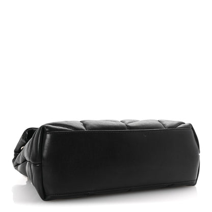 Saint Laurent Lambskin Quilted Small Loulou Puffer Monogram Chain Satchel Black 4 of 9