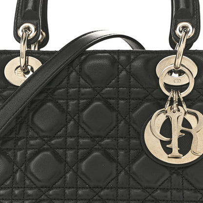 Christian Dior Lambskin Cannage Medium Lady Dior Black 8 of 15