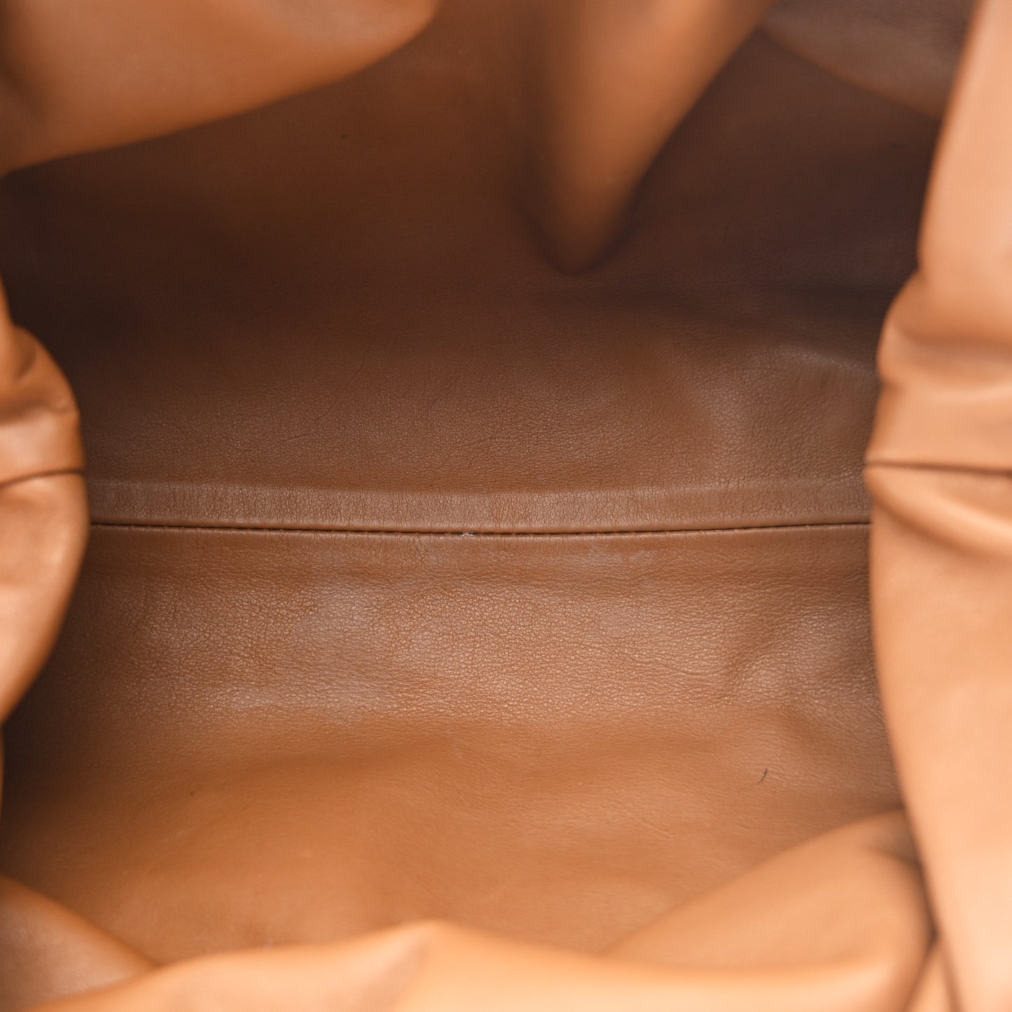 Smooth Butter Calf The Pouch Oversized Clutch Cammello