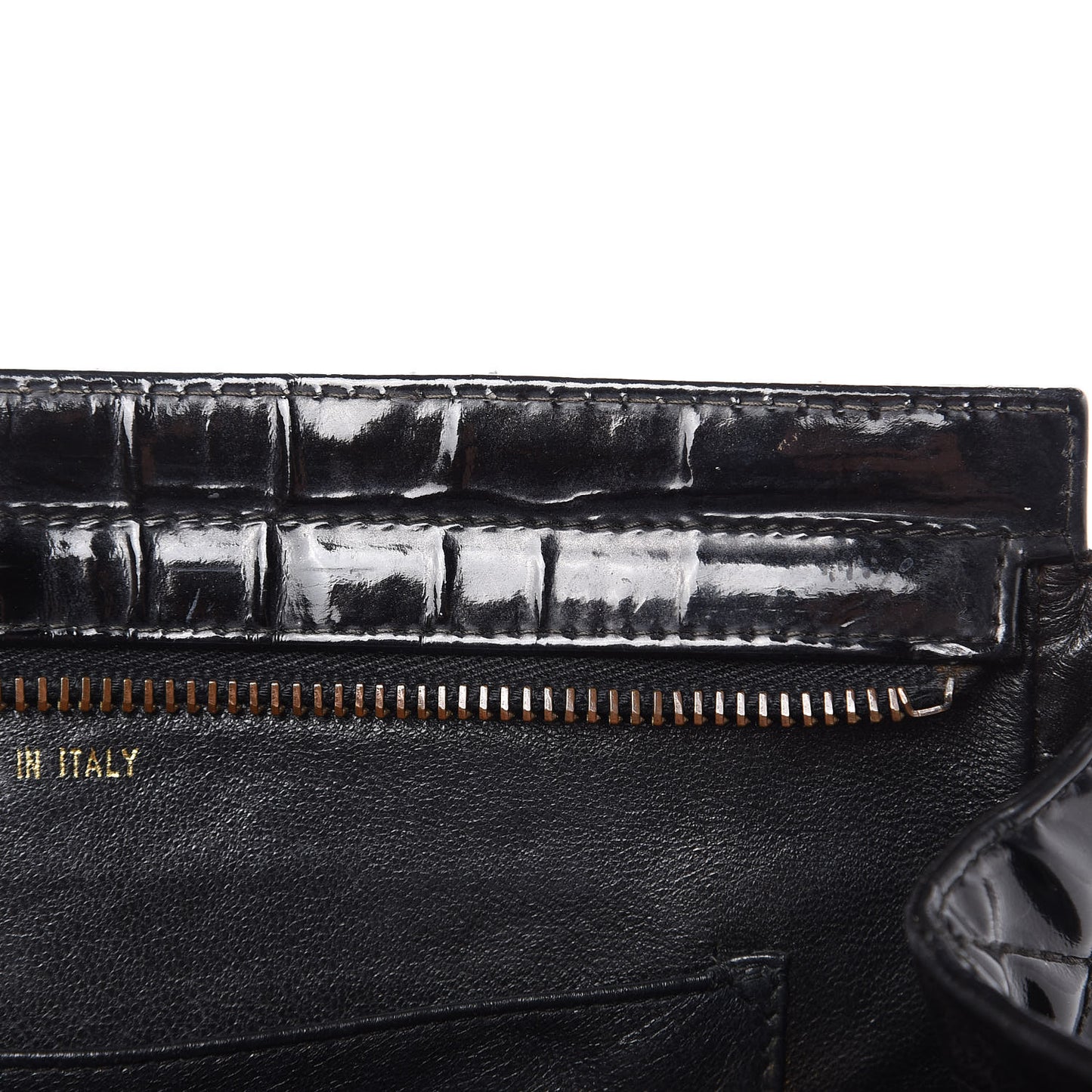 Patent Quilted CC Shoulder Bag Black