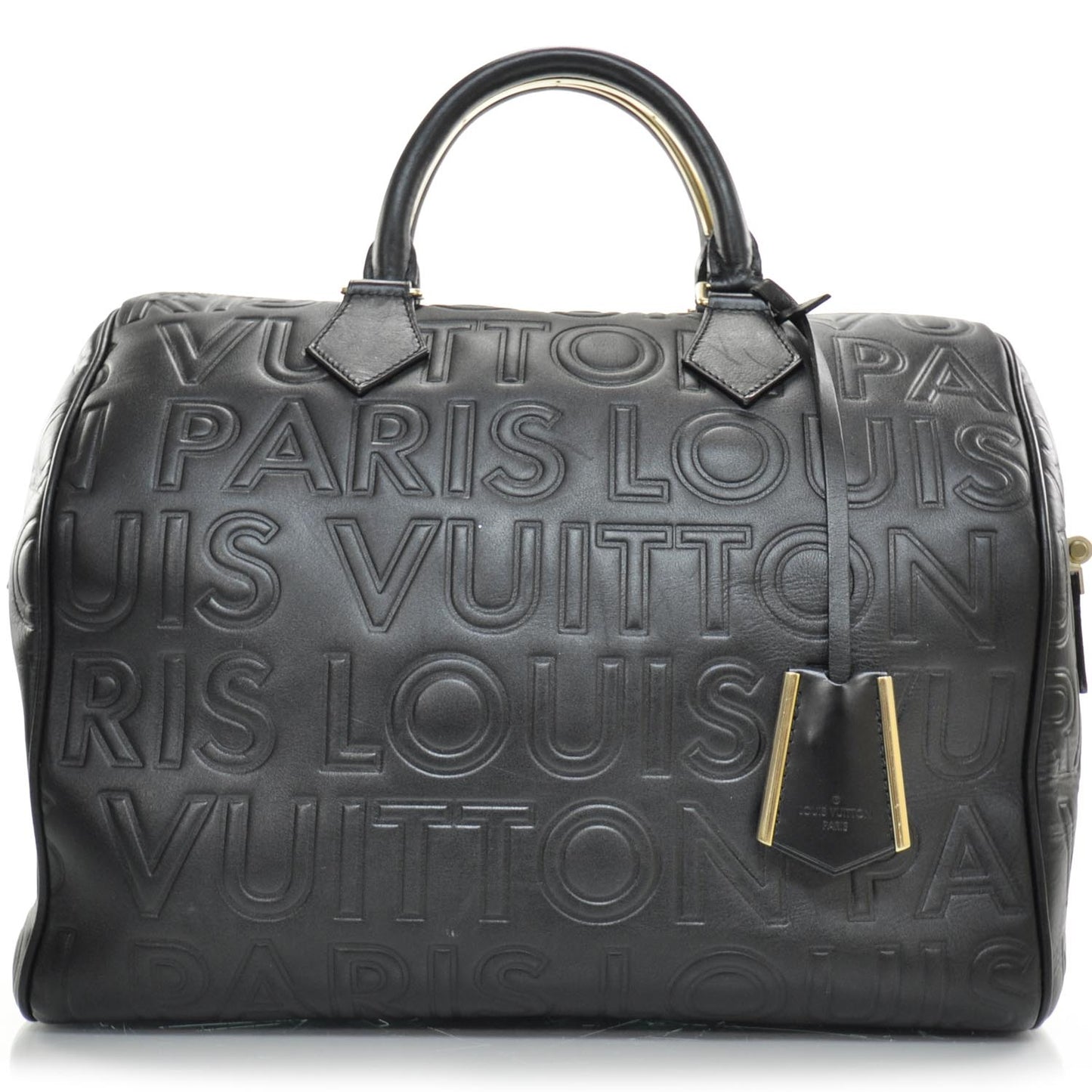 Calfskin Embossed Speedy Cube 30 Black