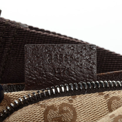 Gucci GG Monogram Web Double Pocket Belt Bag Dark Brown 7 of 7