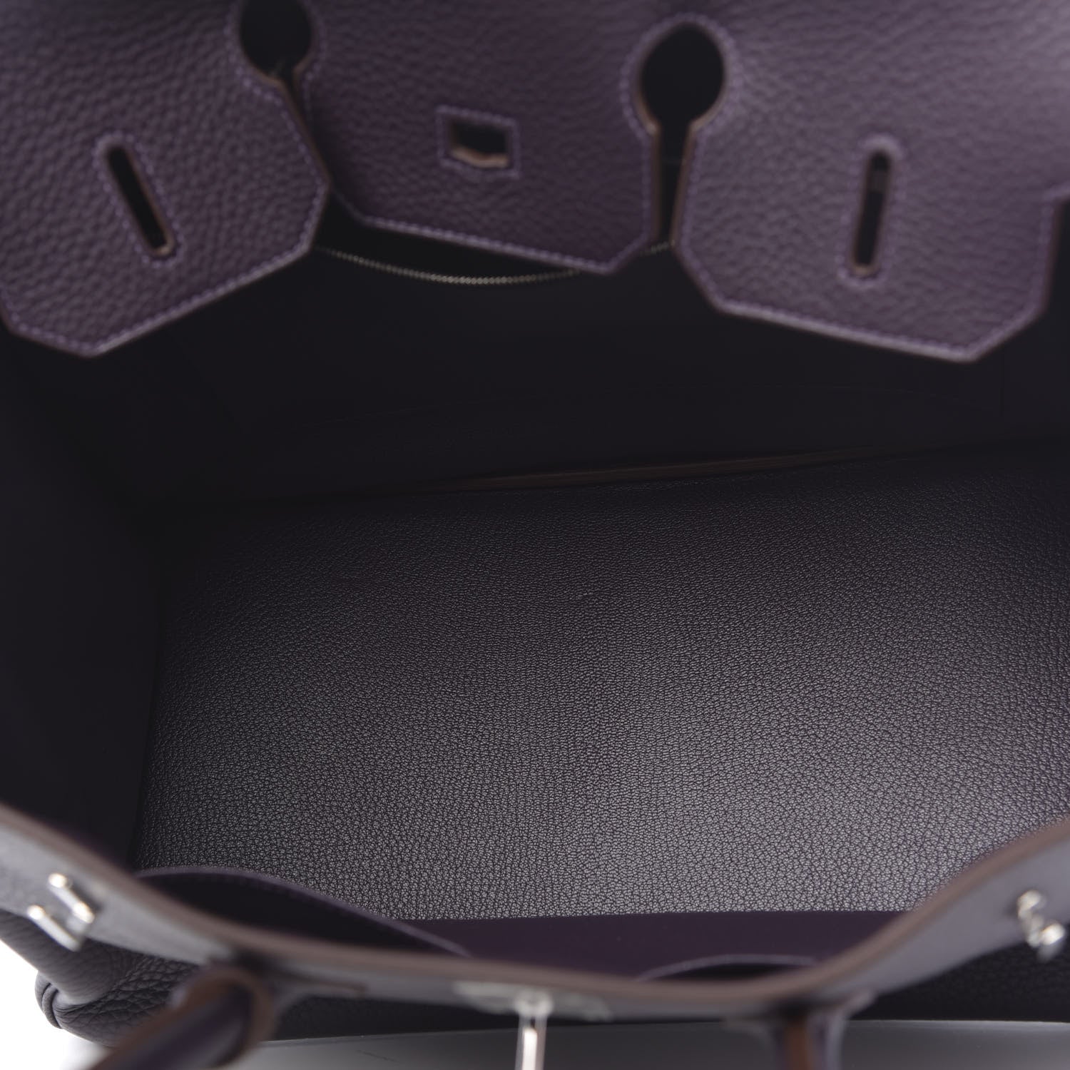 Hermes Taurillon Clemence Birkin 35 Raisin 5 of 11