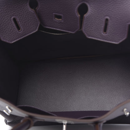 Hermes Taurillon Clemence Birkin 35 Raisin 5 of 11