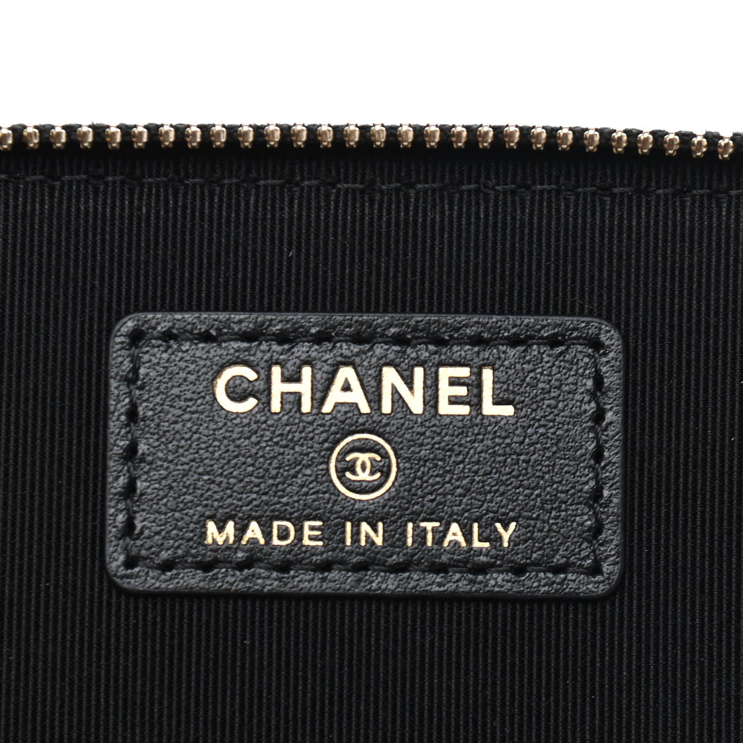 Chanel Lambskin Camellia Embossed Small Vanity Case With Chain Black 6 of 9
